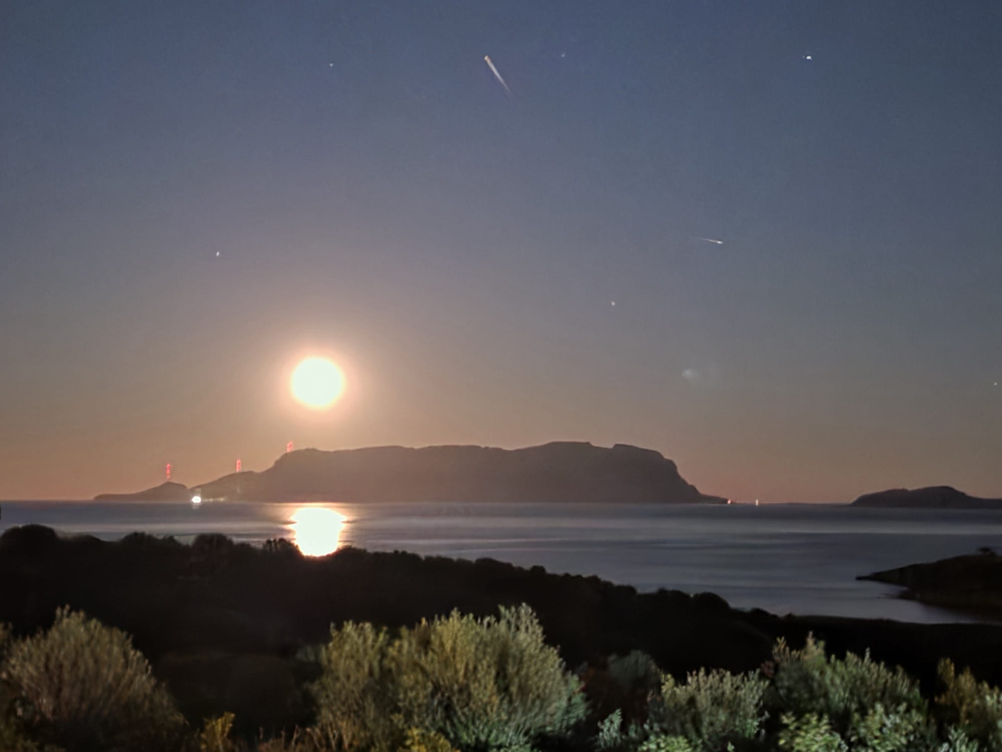 Moon light sea view
