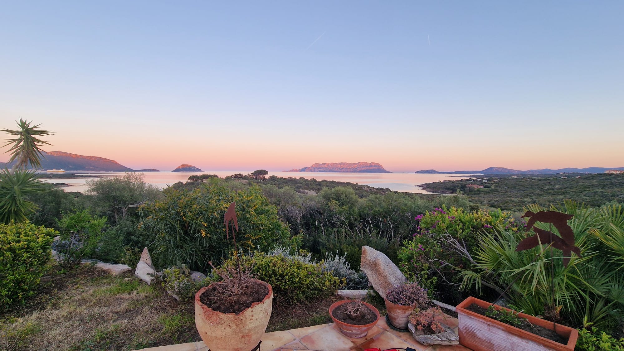 Panoramic sea and garden views