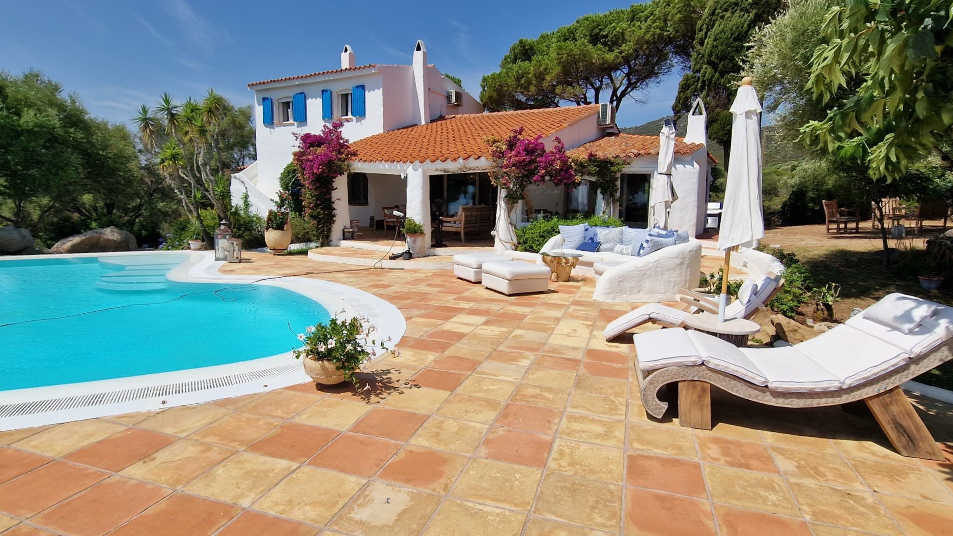 Villa Cala Sassari with its large heated pool and terrace