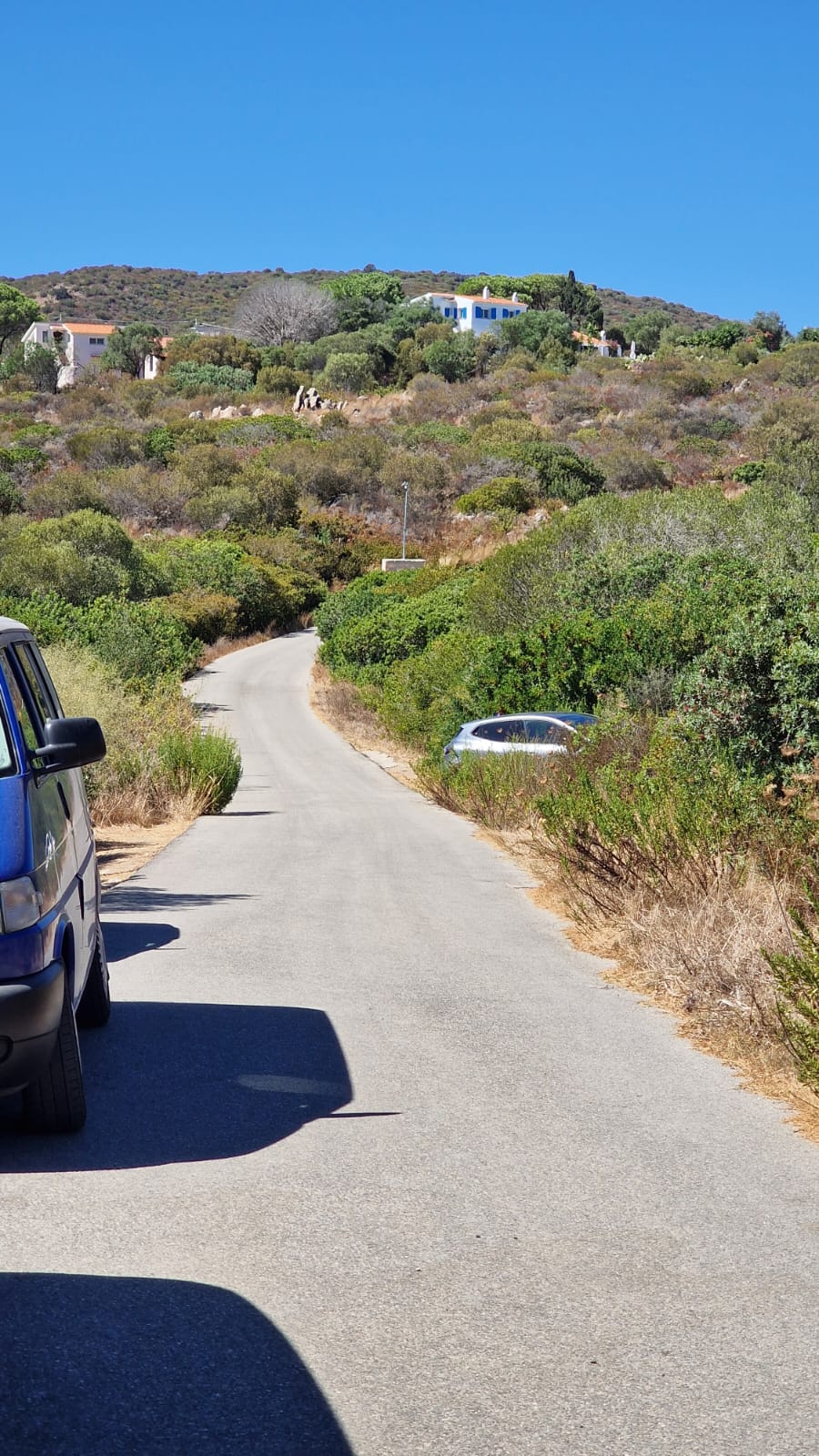 Villa from a distance - road view